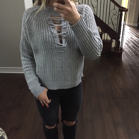 LAST//GIGI Gray Knit - Picture 4 of 5