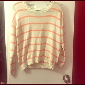 Pink and white stripe sweater