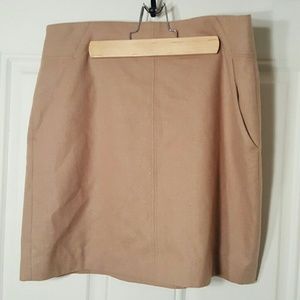 Loft Camel Wool Pencil Skirt. Size 6
