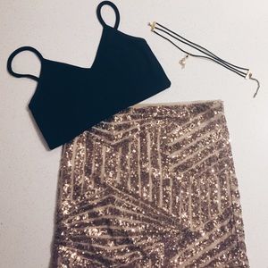 Sequin Mini Skirt