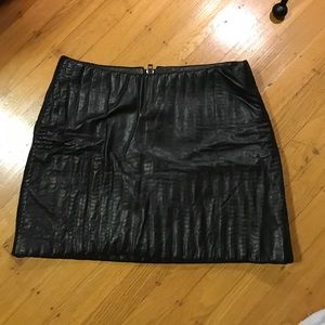 Rag and Bone leather sweater mini skirt