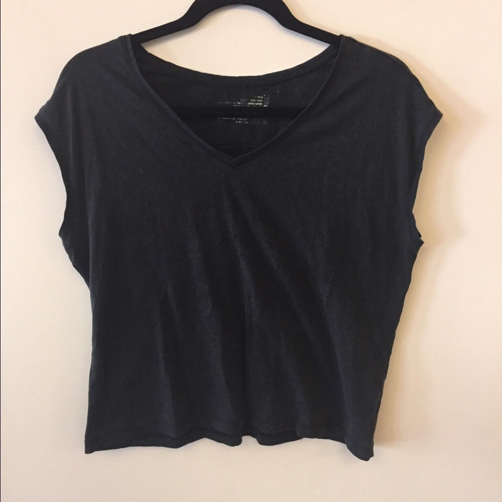 Black V-neck Tee Shirt