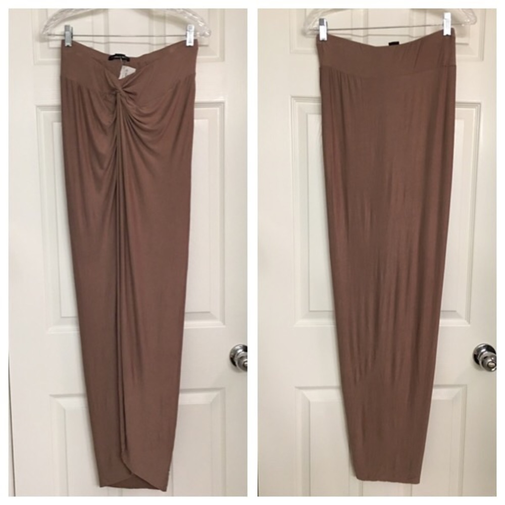 ANGL Front Knot w/ slit maxi skirt NWT