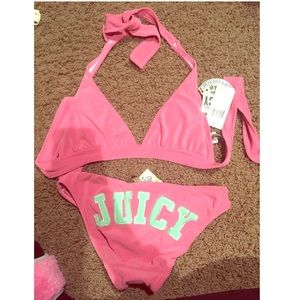 Pink and green Juicy bikini.