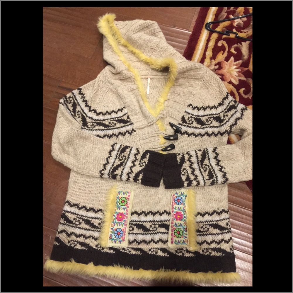 Free people hooded sweater hoodie