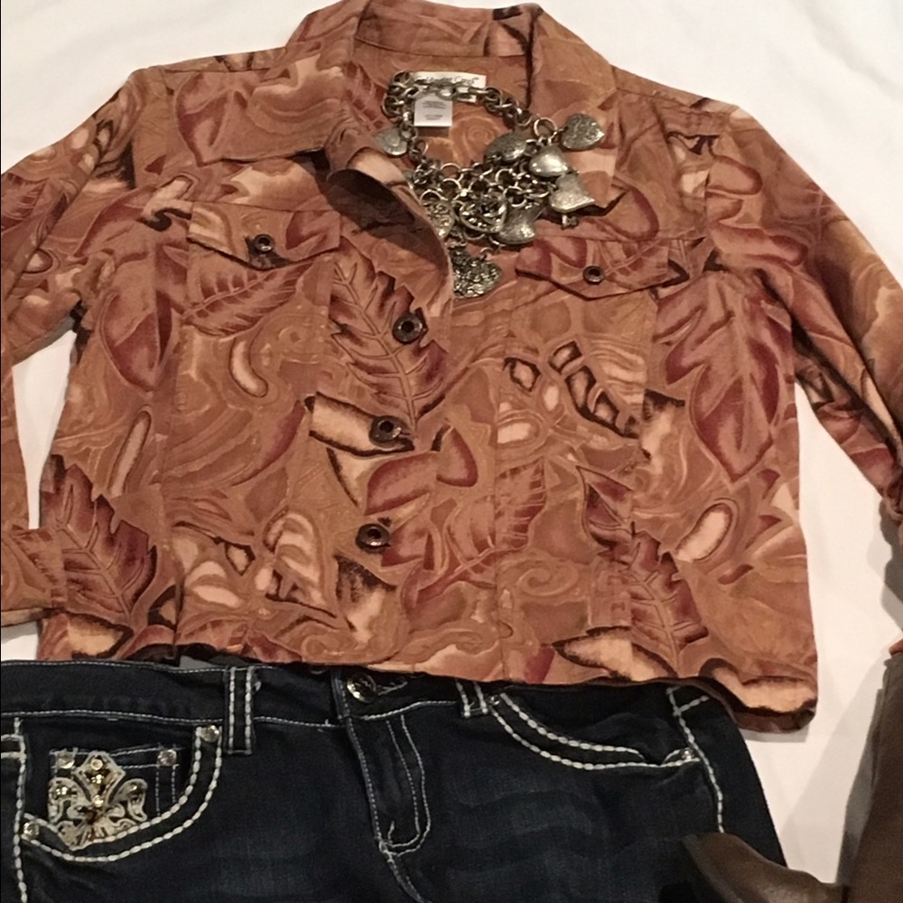 Coldwater Creek Jacket/ blazer in brown tones