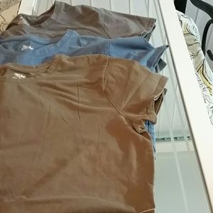 3 Mossimo Stretch Fitted Crew Neck Shirts