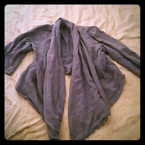 Light blue high low cardigan