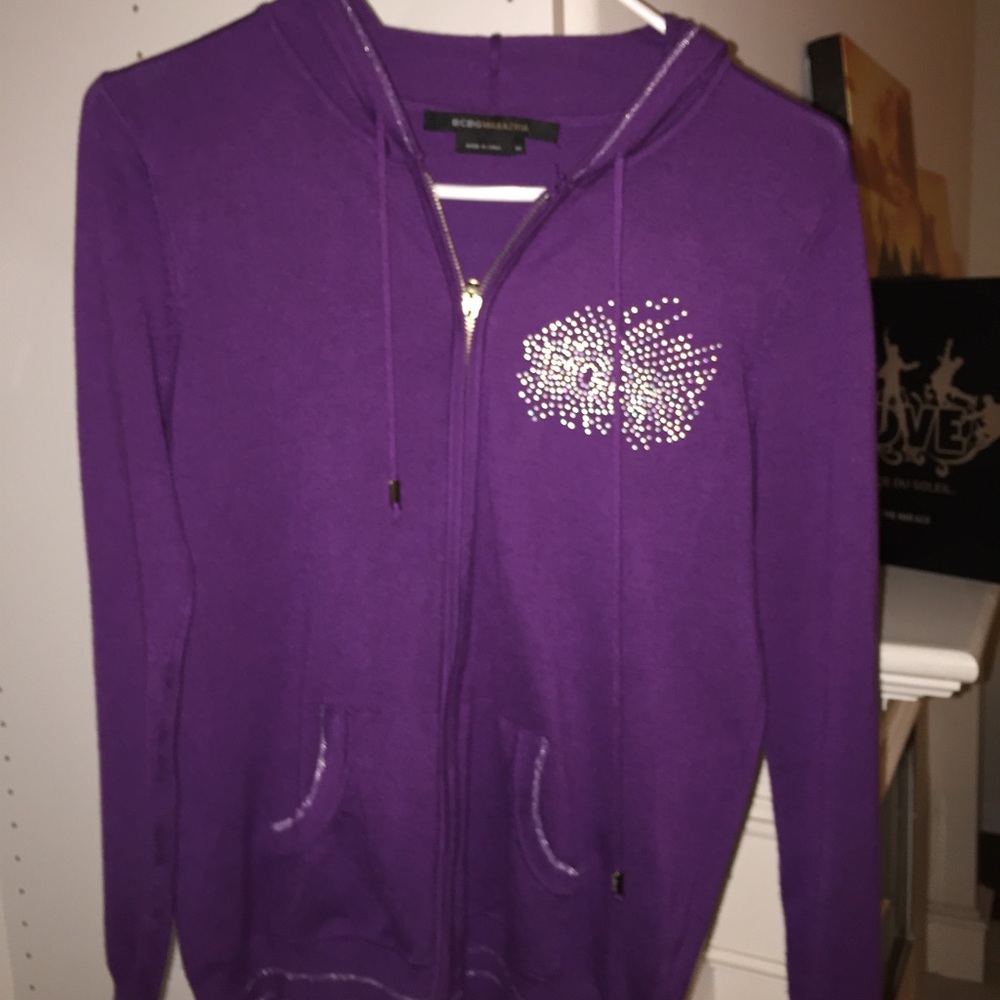 BCBG sweater with hood.