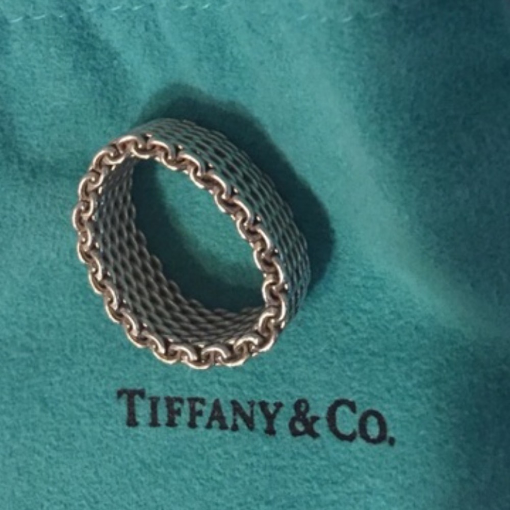 Tiffany mesh Somerset sterling silver ring