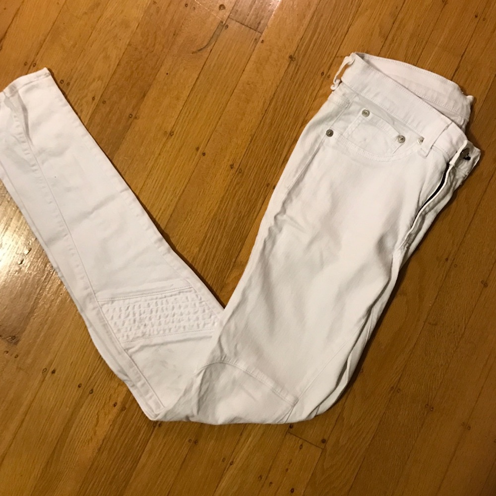 White Moto rag and bone skinny jeans