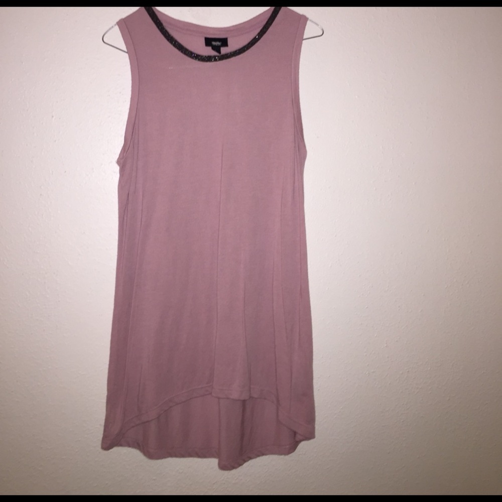 Long blouse with bling neckline!