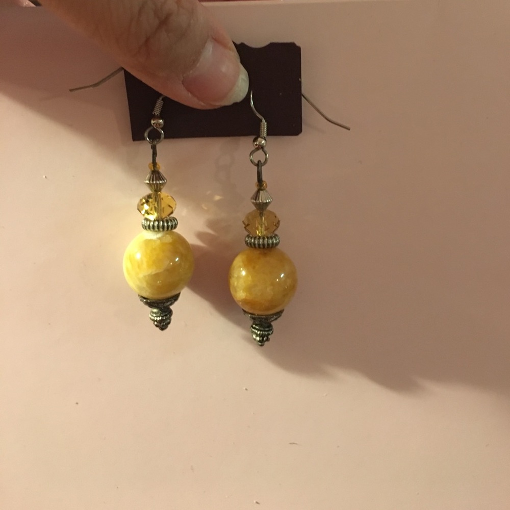 Handmade genuine stone earrings