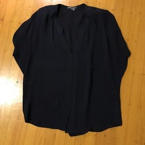 Vince silk navy top