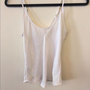 Silence + Noise Urban Outfitters White Satin Tank