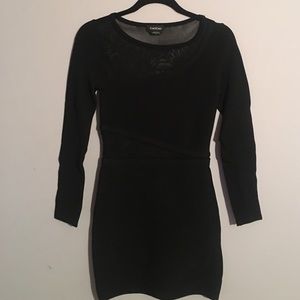 Bebe long sleeve bandage dress