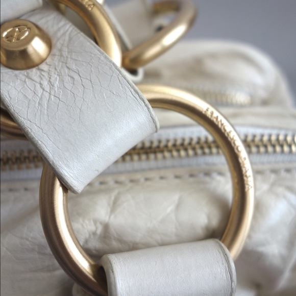 Francesco Biasia Ivory Crossbody Leather Handbag - Picture 3 of 8