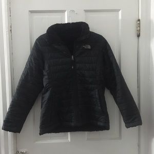North Face Jacket (Girls) Black Reversible!