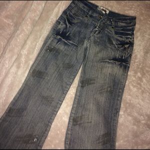 Boot cut glitter jeans