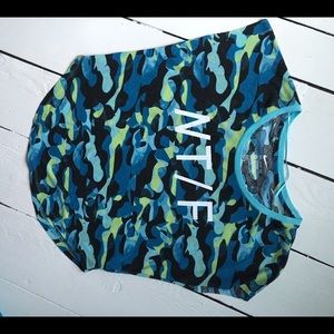 NIKE Sportswear TRACK + FIELD Camo T Shirt, Sz S