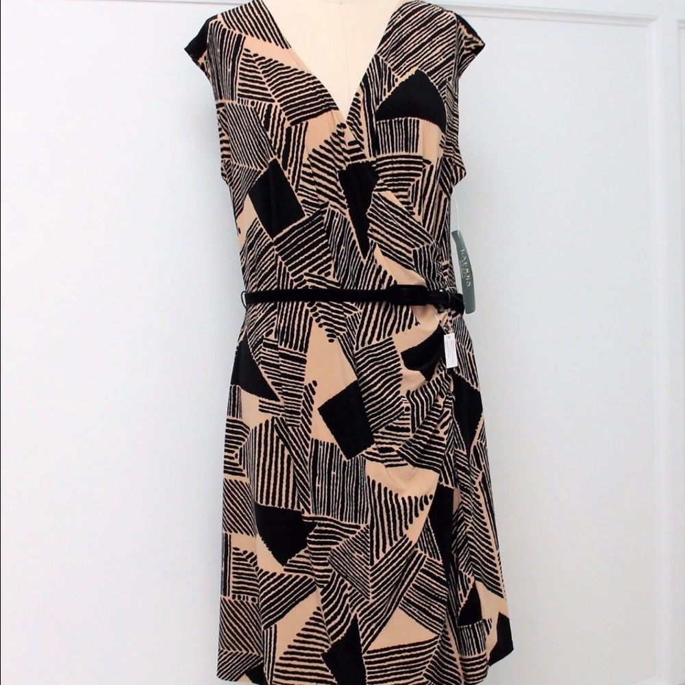 Lauren Ralph Lauren Faux Wrap Dress - Picture 2 of 5