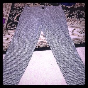 SOHO size 3X black and white tribal print trousers