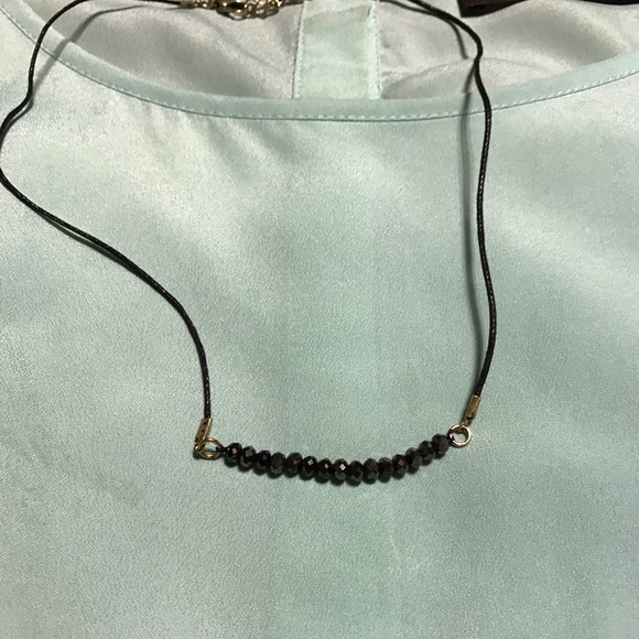 Beautiful faceted hematite bar style necklace! NWT - Picture 2 of 3