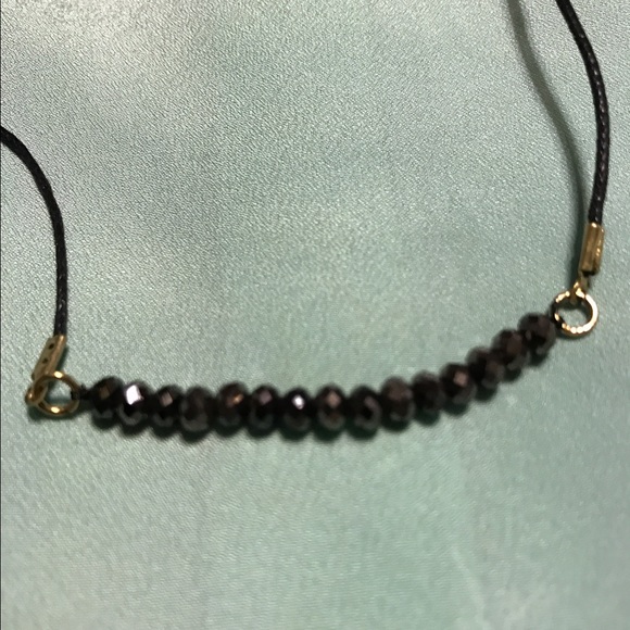 Beautiful faceted hematite bar style necklace! NWT - Picture 3 of 3