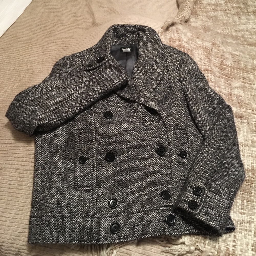 J.Crew tweed jacket in wool, alpaca, mohair blend.