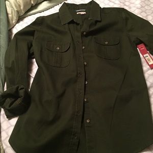 Never been worn dark green Merona shirt