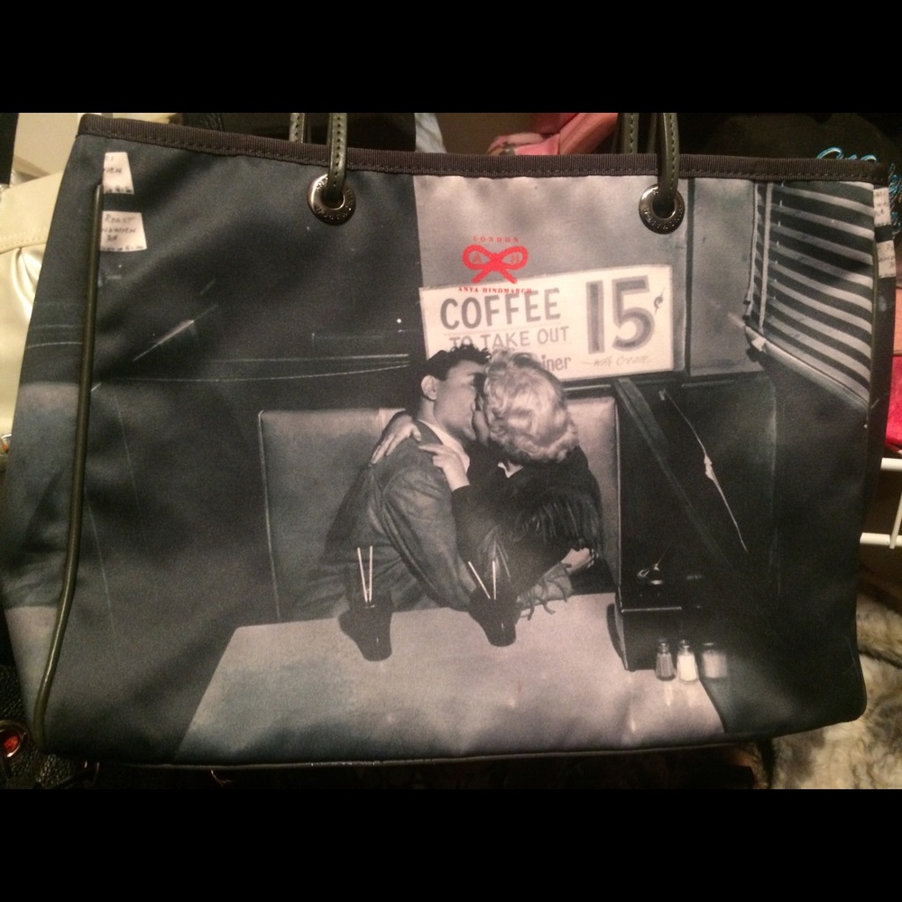 Anya Hindmarch  💝RARE 💕 vintage coffee shop tote