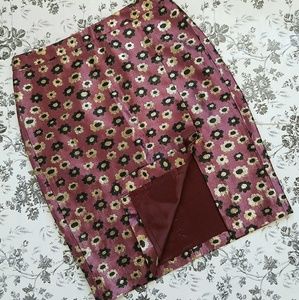 SOLD J.Crew Marigold Brocade Pencil Skirt size 6