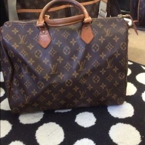 Louis Vuitton Speedy 35 Brown Tote.