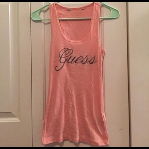 Guess Tank Top with Beaded Jewels