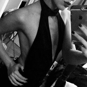 Sexy Black Bodysuit | Low Plunge | Size S