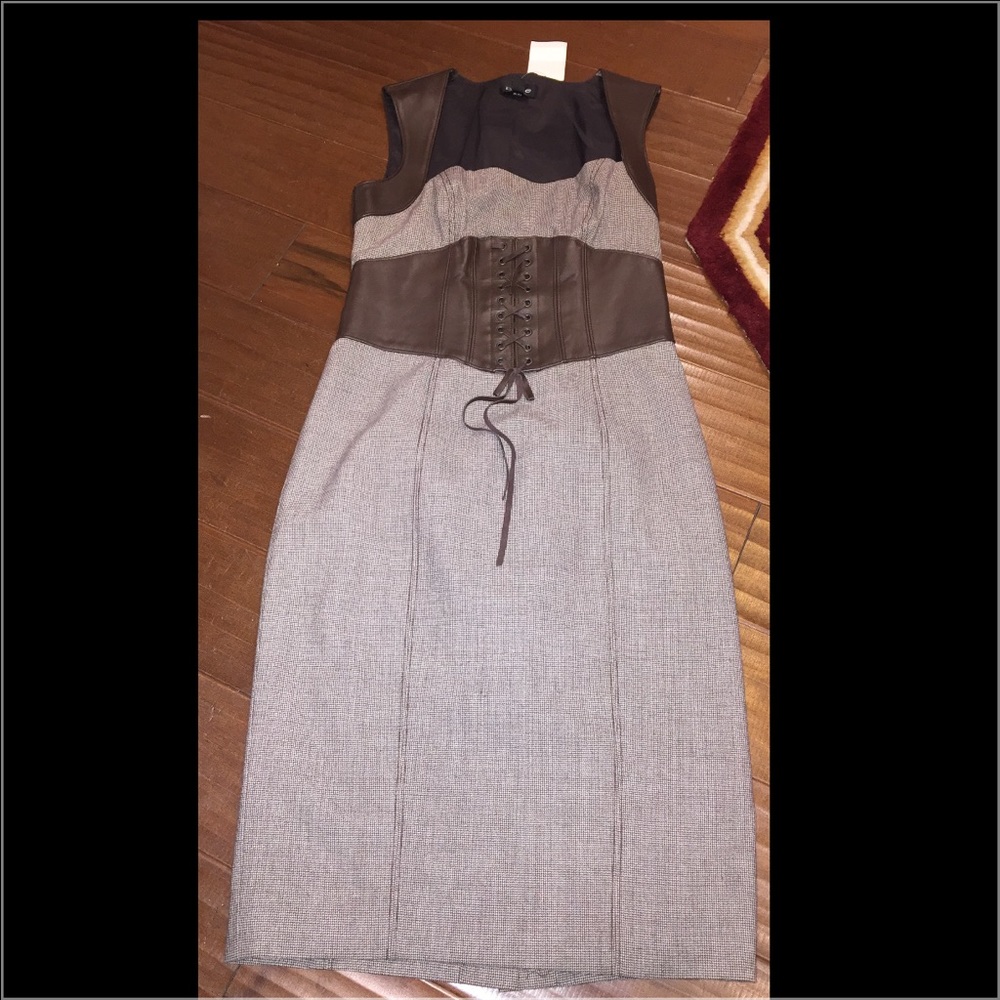 Bebe corset style dress fitted and structured fit