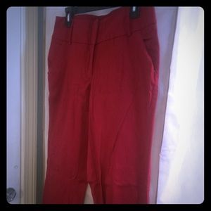 Red NY&Co Women's Size 8 Tall Pants.