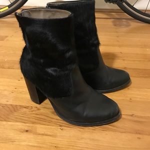 All saints booties w fur