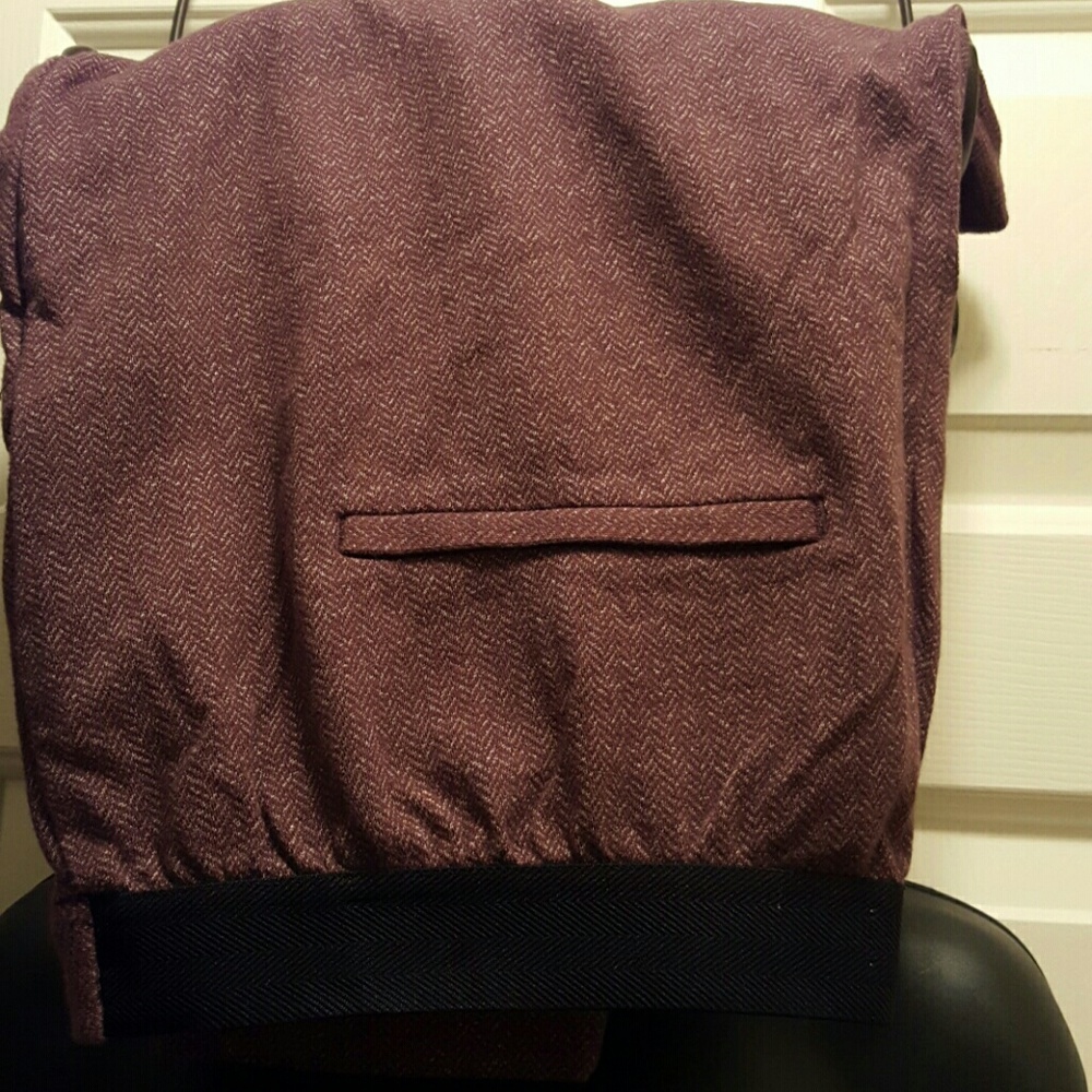 Herringbone Print Cropped Pants