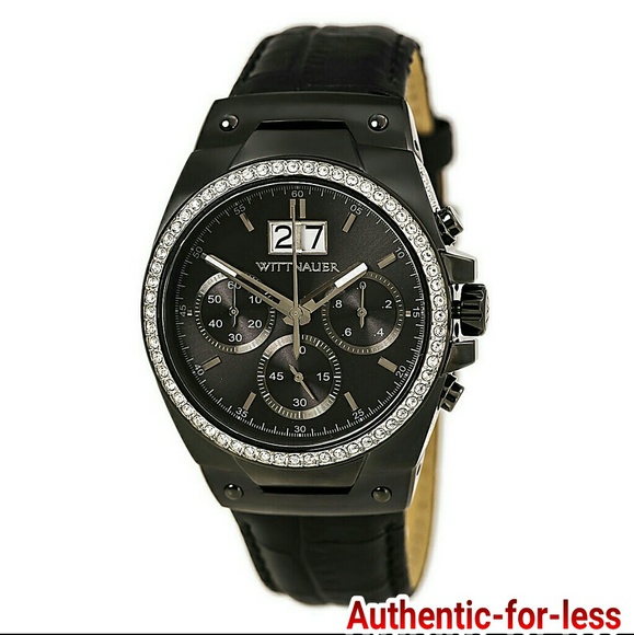 Wittnauer Men's Leather Crocodile Crystal watch - Picture 1 of 4