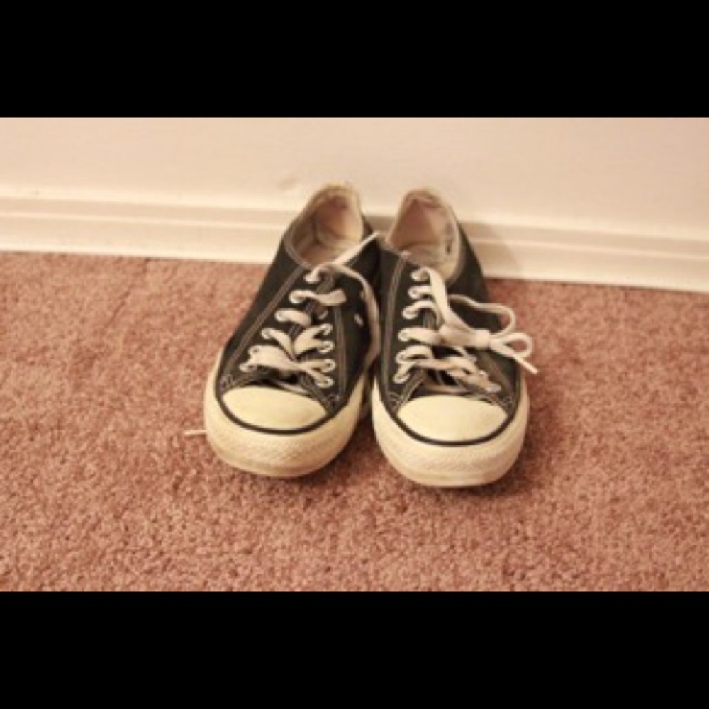 Worn black converse