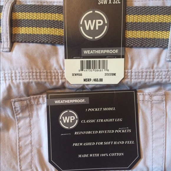 NWT $65 Mens WEATHERPROOF BRAND Straight Leg Jeans 34x32 - Picture 2 of 4