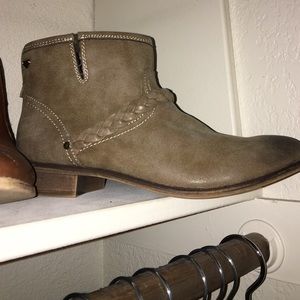 Brown ankle booties