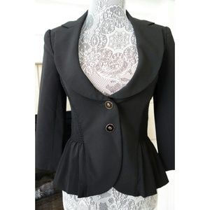 NWOT Black 3/4 Sleeve Side Peplum Jacket