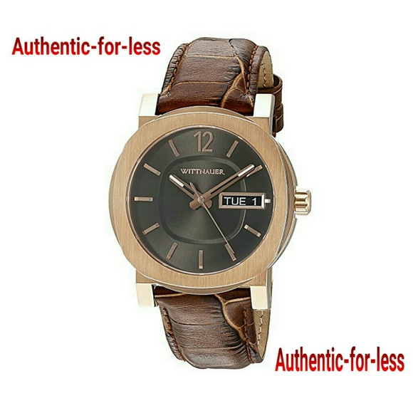 NWTWittnauer Crocodile brown leather watch