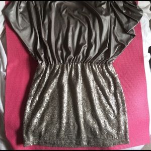 NWOT Gold and Sequin Dress