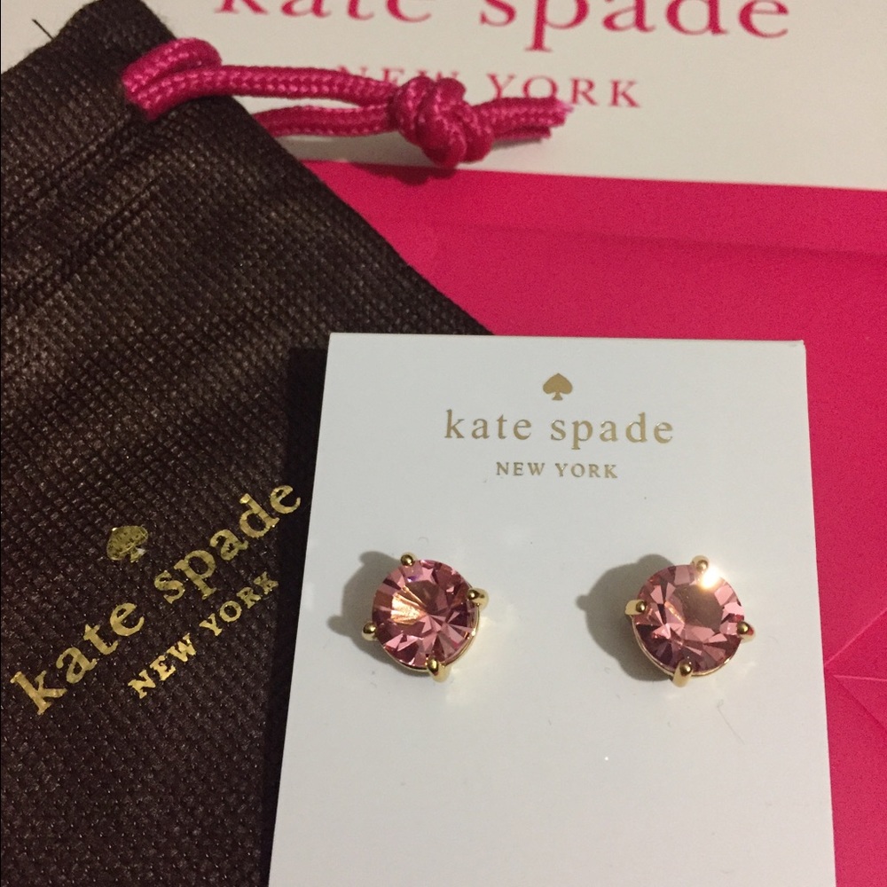 New Kate Spade light pink stud earrings