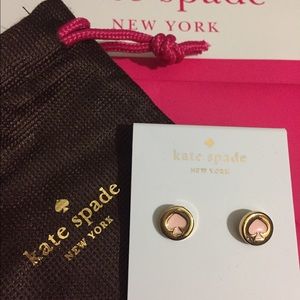 New Kate Spade light pink Spot the Spade earring