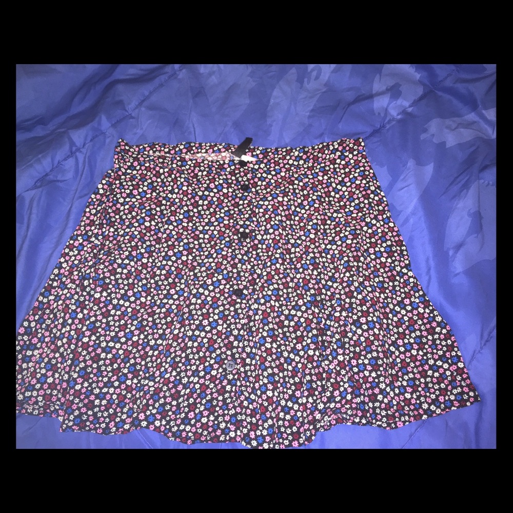 Floral H&M Skater Skirt