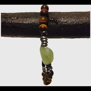 Tigers Eye, Magnetite, Aventurine stone bracelet